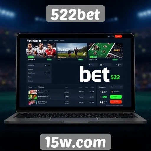 Interface do site 522bet é intuitiva e acessível